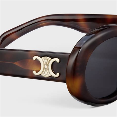 celine triomphe havana|TRIOMPHE 01 SUNGLASSES IN ACETATE.